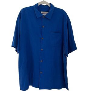 Tommy‎ Bahama Original Fit Blue Short Sleeve Shirt - Casual Elegance